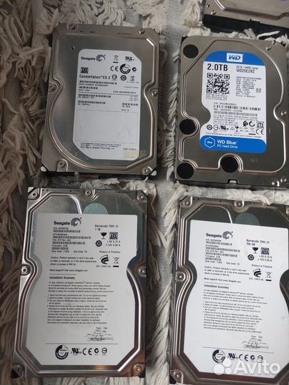 Жесткие диски 1-3тб SATA wd seagate hitachi