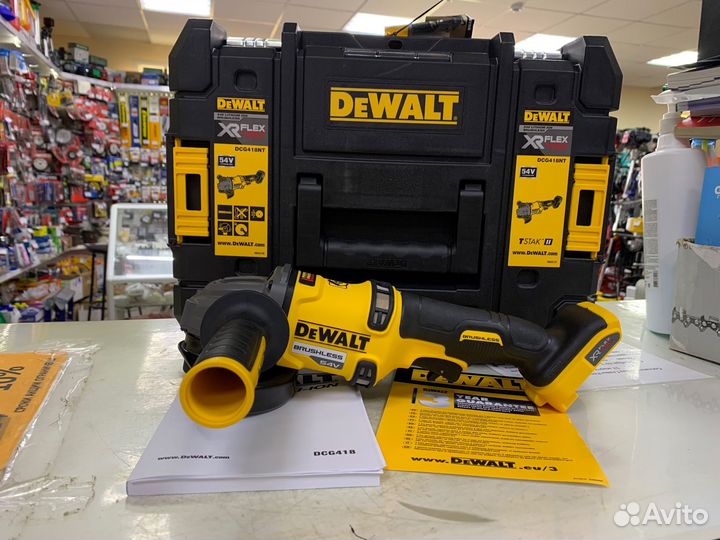 Аккумуляторная ушм dewalt DCG418NT (54В)