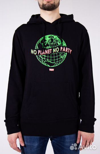 Черное худи с рисунком Levi's