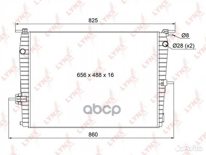 Радиатор охлаждения паяный MT RB1109 lynxauto