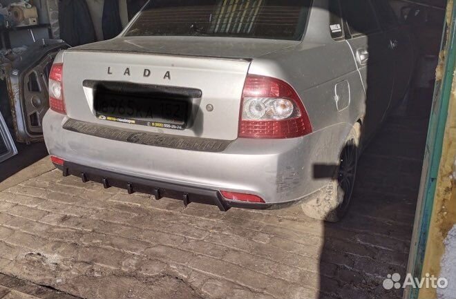 Диффузор заднего бампера на приору