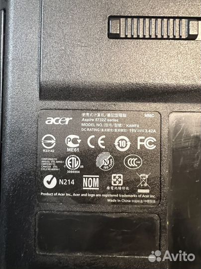 Ноутбук acer aspire 5732z