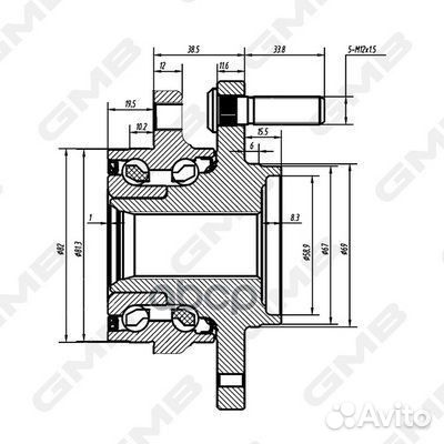 Ступица, передняя GH34880 GMB