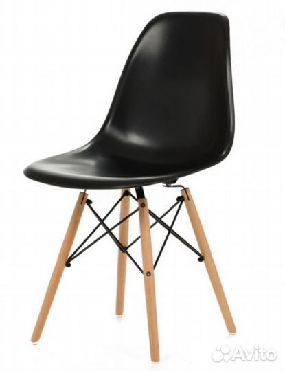 Стулья eames обеденные пластик в наличии (черный)