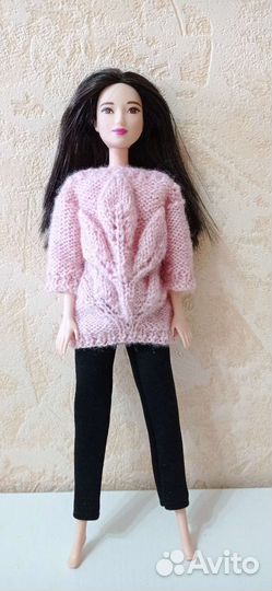 Вязанные вещи ручной работы для куклы Барби