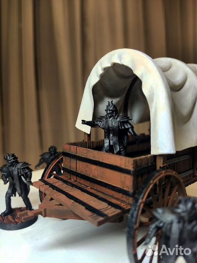 Миниатюра Телега Повозка для нри, Днд DND