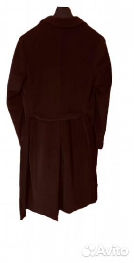 Пальто шоколадное Max Mara, шерсть 100%