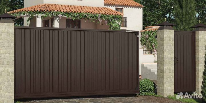 Откатные ворота с установкой