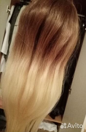 Волосы славянка люкс омбре 115гр 55см
