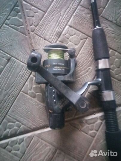 Удочка спиннинг, катушка кобра, плетёная нить