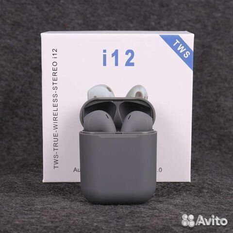 Беспроводные наушники-гарнитура i12 сенсорные