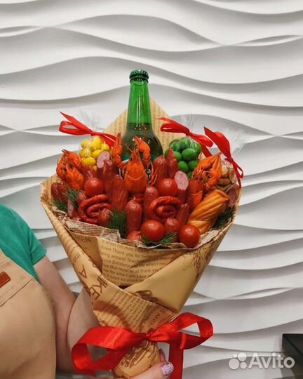 Съедобные букеты,мужские колбасные букеты