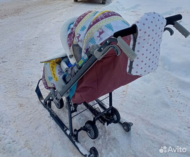 Детские санки коляска бу