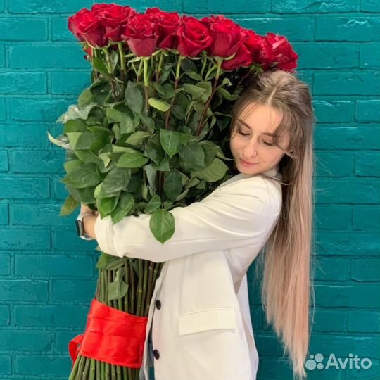 Высокие розы Букеты Цветы Пионы Доставка цветов