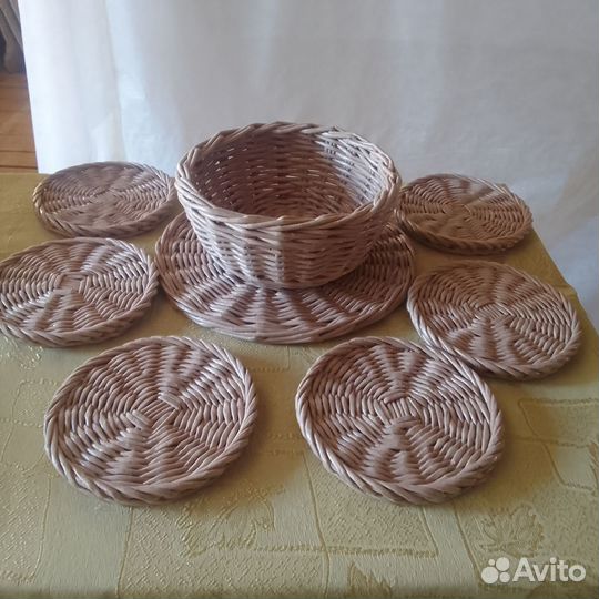 Большой плетёный набор для кухни