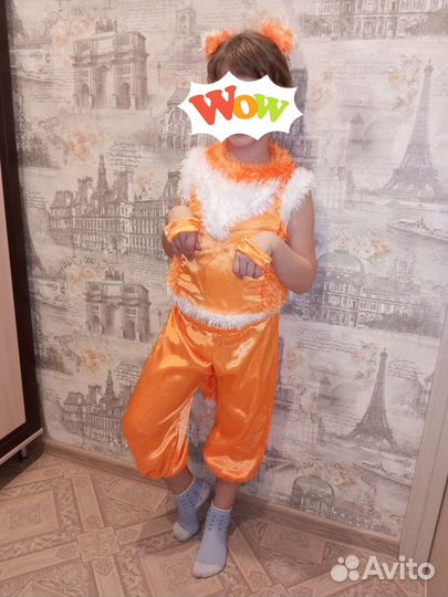 Новогодний костюм лисички для девочки 6-7 лет