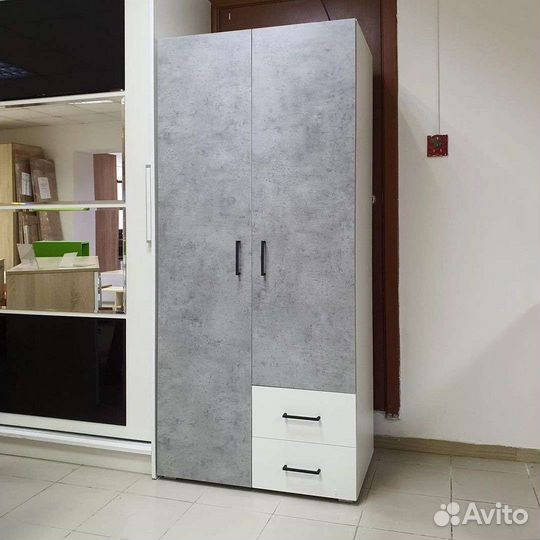 Шкаф Victor с 2-мя ящиками бетон