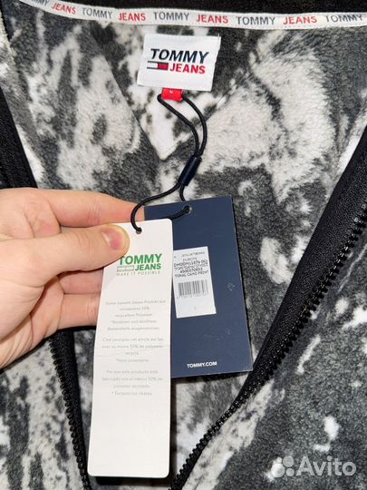 Зип худи tommy jeans оригинал флисовая
