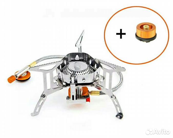 Горелка туристическая, газовая раскладная
