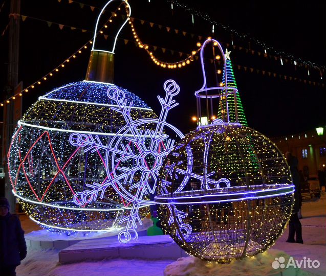 Уличные световые фигуры для оформления города