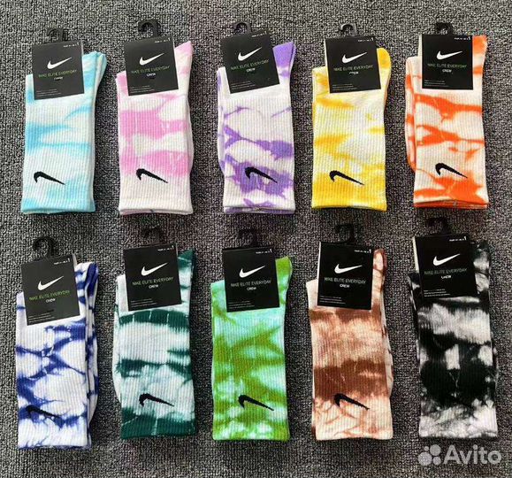 Носки nike tie dye унисекс