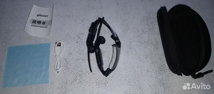 Очки-наушники Bluetooth, прозрачные стёкла, новые