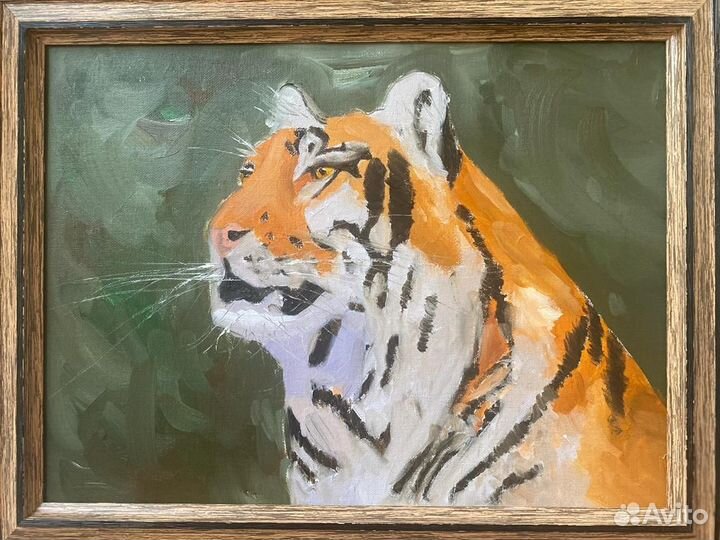 Картина Тигр. Масло 46см х 36см
