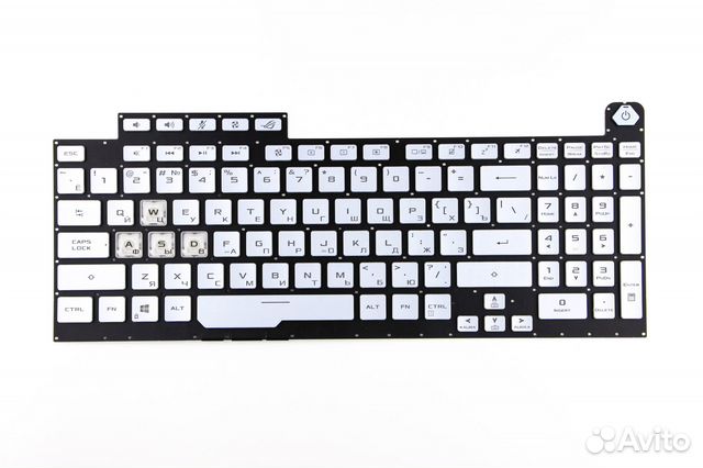 Клавиатура для Asus G731GV G731GU G731GW Серебро