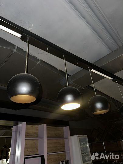 Светильник подвесной freya тройной черный