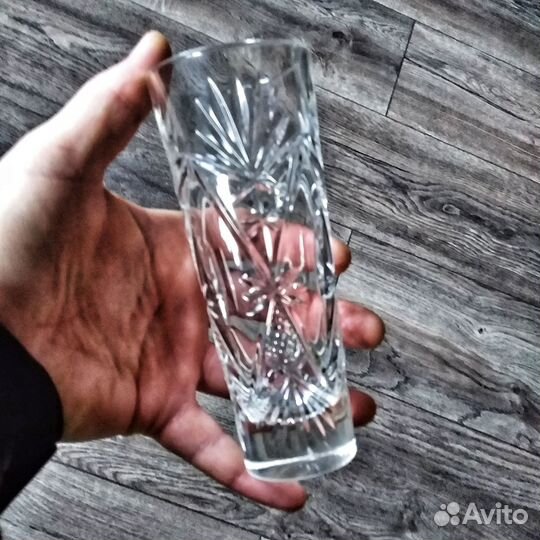 Бокалы 12шт(хрусталь набор) Ваза посуда СССР