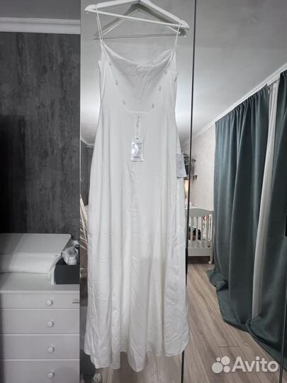 Платье lichi белое длинное