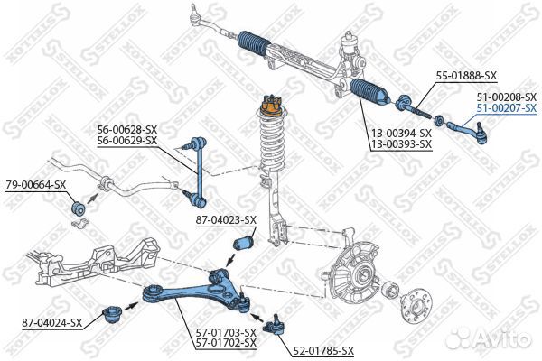 Наконечник рулевой правый MB W168 all 97