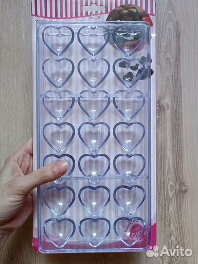 Форма Сердце для шоколада, поликарбонат