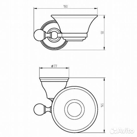 Мыльница Migliore Provance 17613 бронза
