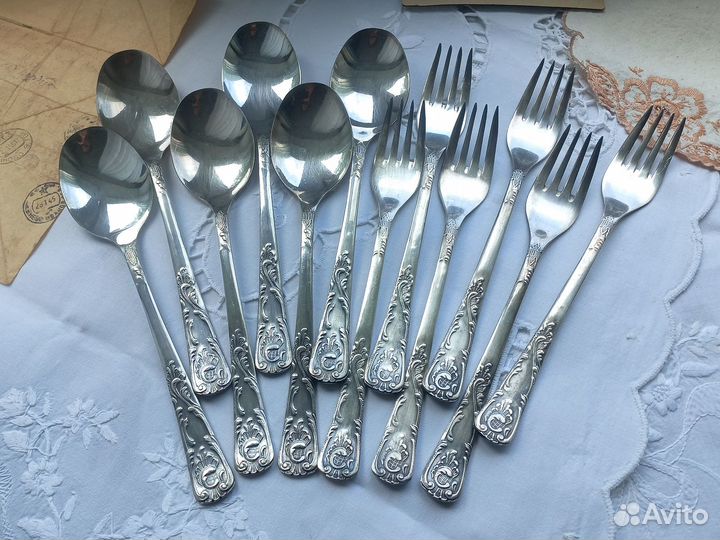 Столовые Приборы (Мельхиор В Серебре) 1960е