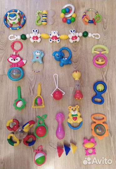 Игрушки погремушки пакетом