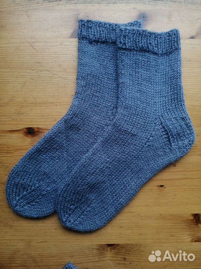 Носки ручной вязки шерстяные