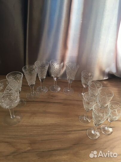 Фужеры, рюмки СССР хрусталь