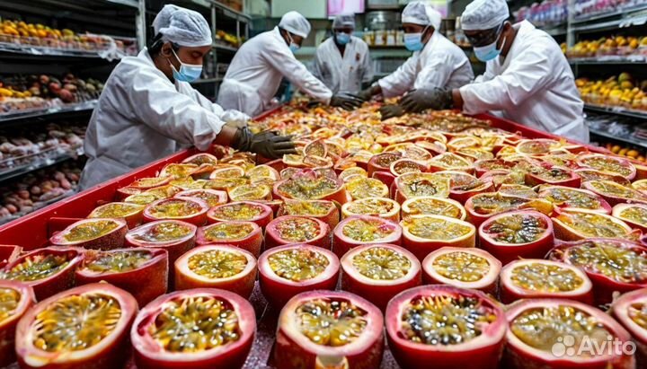 Спелая мараkуйя в кубиках / Фрукты