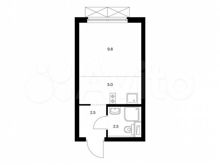 Квартира-студия, 19,8 м², 15/33 эт.