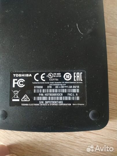 Внешний жесткий диск Toshiba на 3TB USB3.0+1 пара