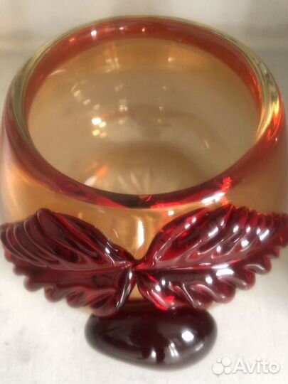 Кувшин ваза цветное стекло конфетница раритет