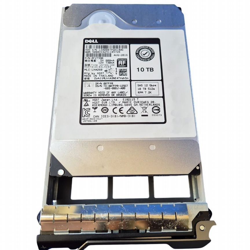 [07FPR] Жесткий Диск Dell 10tb 7200 Sas 3,5" Hdd 07fpr