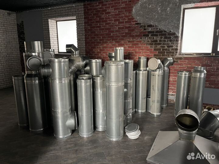 Трубы для дымохода оцинкованные разных диаметров