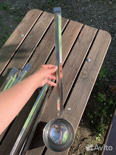 Половник нержавейка, шумовка для плова