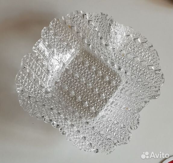 Вазочка (конфетница) декоративная хрусталь СССР
