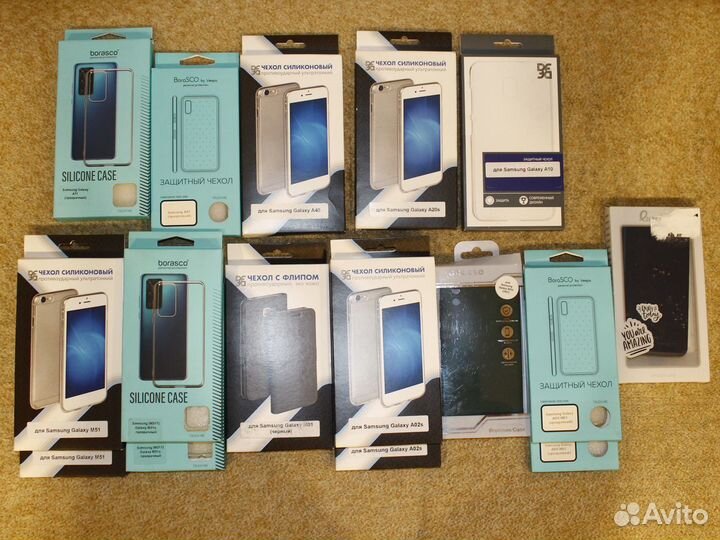 Защитные чехлы и стекла Samsung Galaxy разные