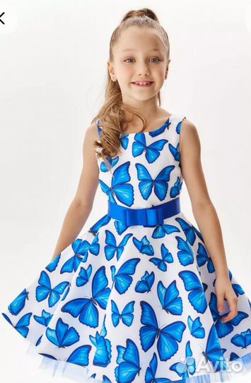 Нарядное платье для девочки р.128