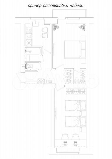 2-к. квартира, 45 м², 5/5 эт.