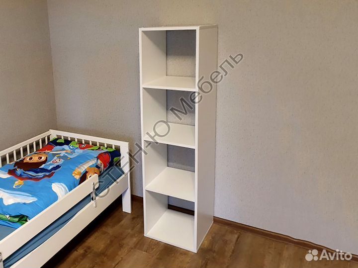 Стеллаж 1х4 (тип IKEA Каллакс) бел